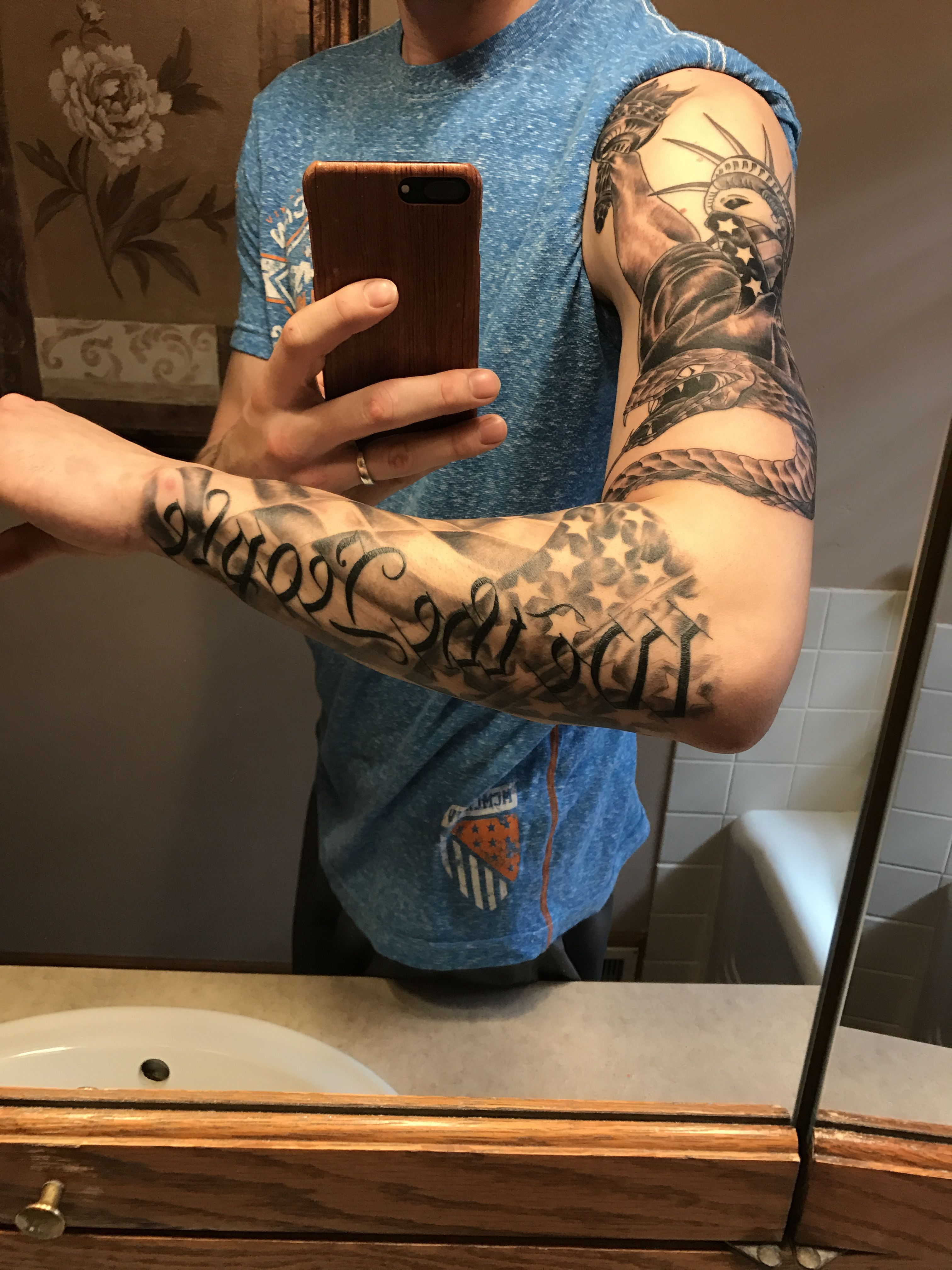 We The People Tattoo Patriot Sleeve In The Beginning Stages Almost throughout proportions 3024 X 4032