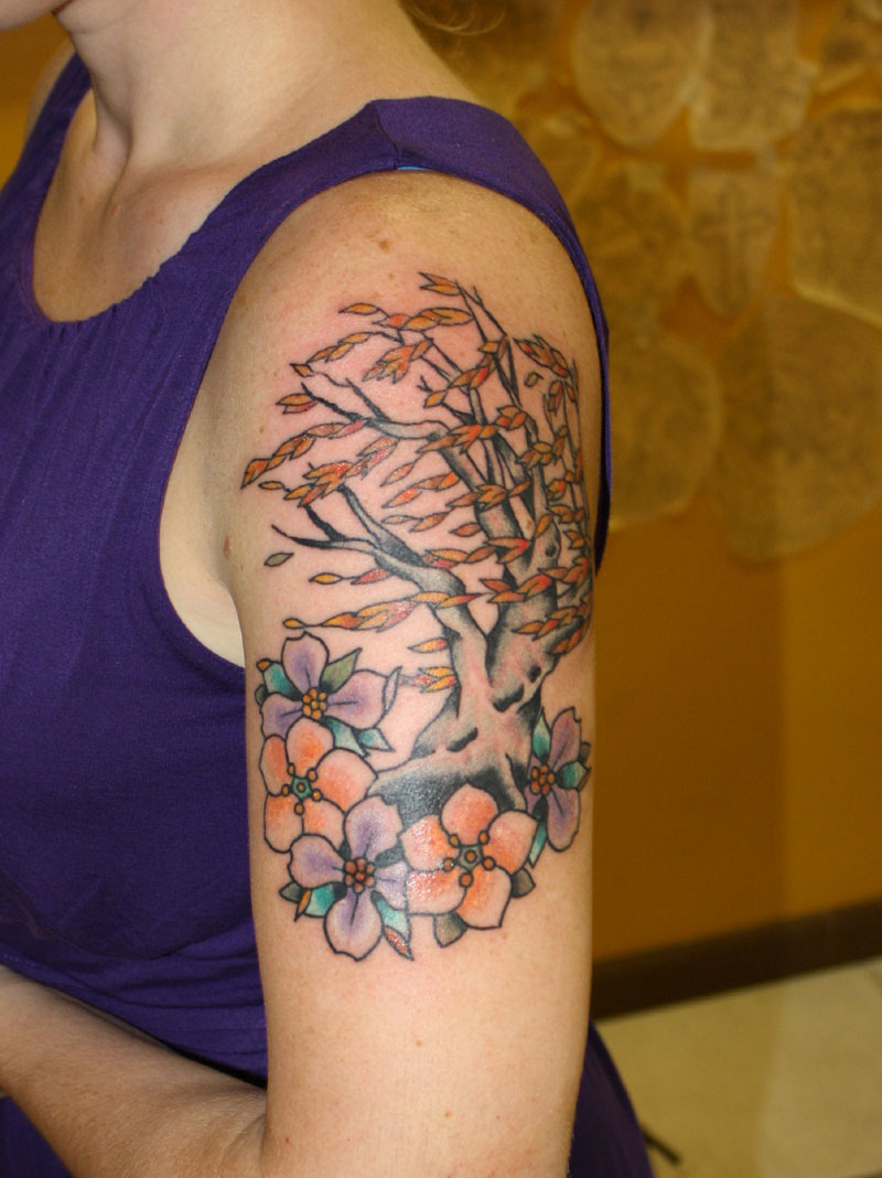 Weeping Willow In Bloom Tattoo On Forearm Tattoomagz inside sizing 800 X 1068