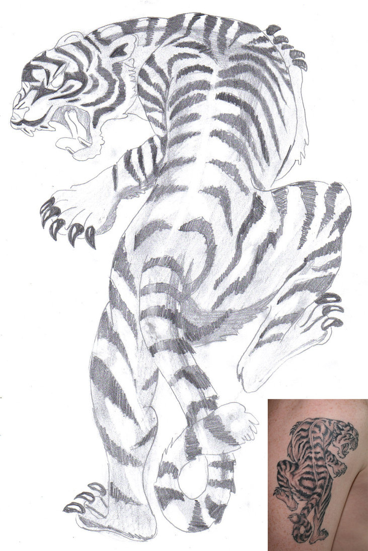 White Tiger Tattoo Aidan8500 On Deviantart regarding proportions 731 X 1093