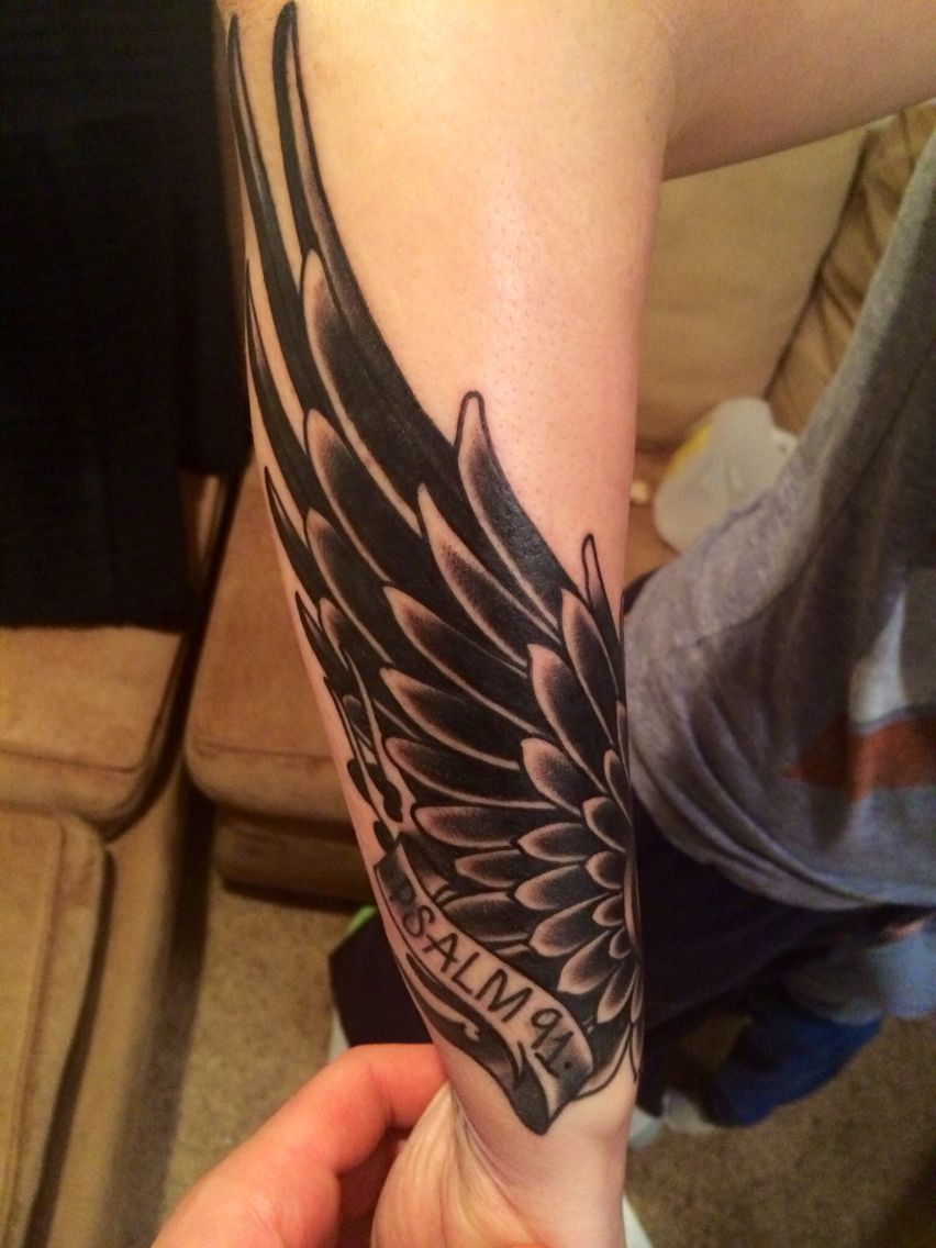 Wing Tattoo He Will Cover You With His Feathers And Under His intended for measurements 852 X 1136