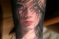 Women Arm Decorated With Cute Asian Girl Face Tattoo Tattoos with regard to proportions 800 X 1415