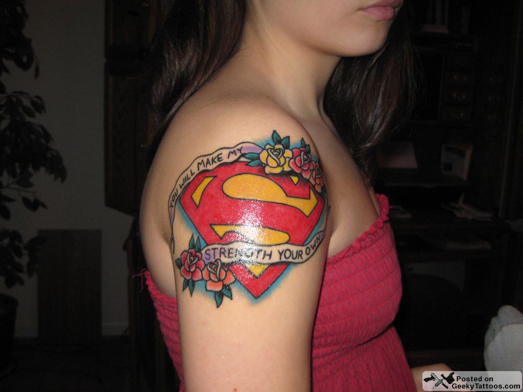100 Wonderful Superman Tattoos pertaining to proportions 1024 X 768