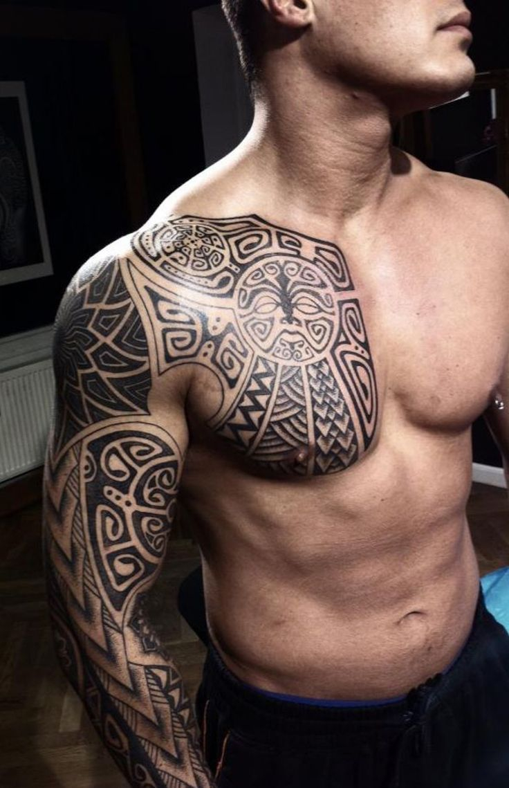 101 Best Chest Tattoos For Men intended for sizing 736 X 1139