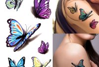 10x 3d Butterfly Temporary Tattoos Sticker Body Art Removable for measurements 1000 X 1000