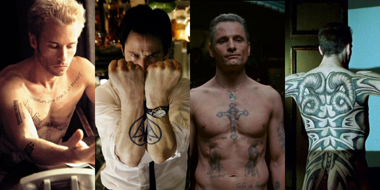 12 Baddest Ass Tattoos In Movies From George Clooneys Neck To Tom for sizing 1600 X 800