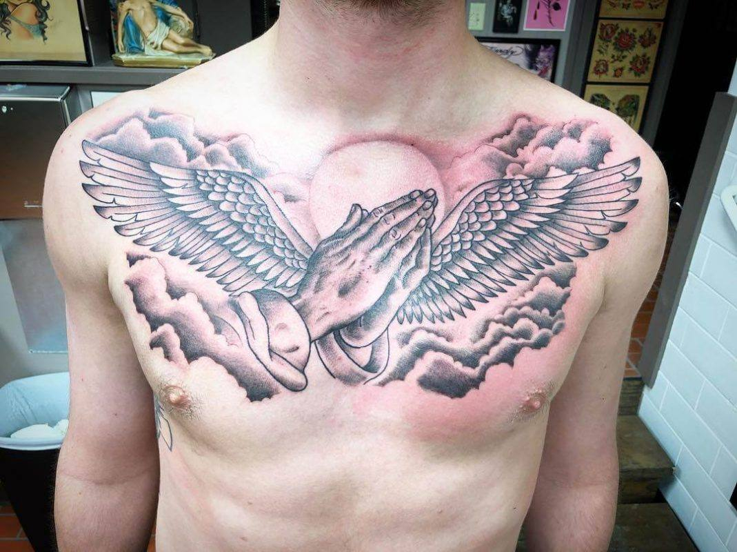 120 Best Praying Hands Tattoo To Remind Of Your Spiritual Bonds regarding size 1069 X 800