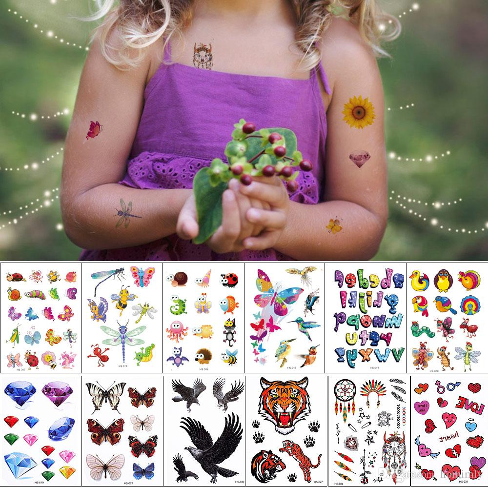 148105cm Hs Waterproof Temporary Cartoon Glitter Children Tattoo with proportions 1000 X 1000