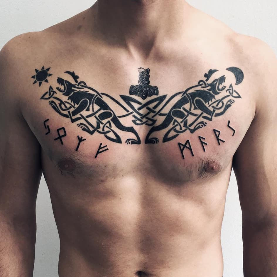 150 Chest Tattoo Themes That Make Men Look Desirable Prochronism in measurements 944 X 944