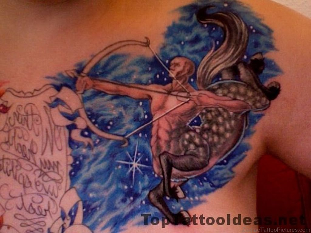 17 Cool Sagittarius Tattoos On Chest with sizing 1024 X 768