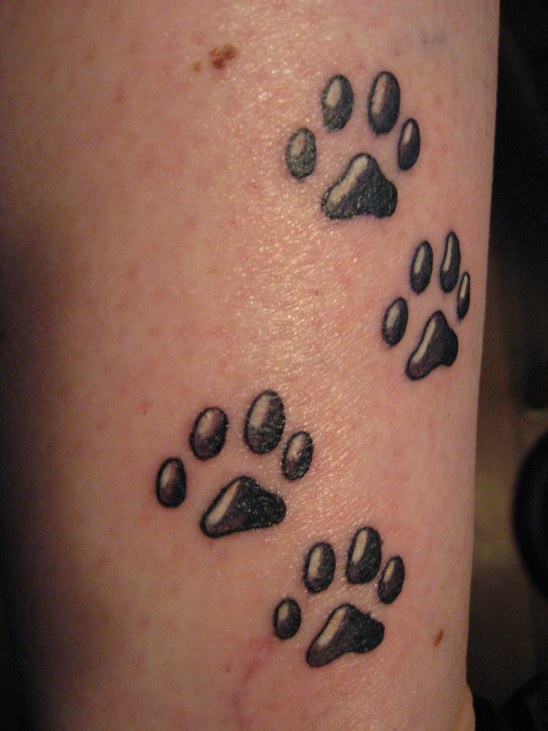 19 Leopard Paw Prints Tattoo Designs Images And Pictures throughout size 2304 X 3072