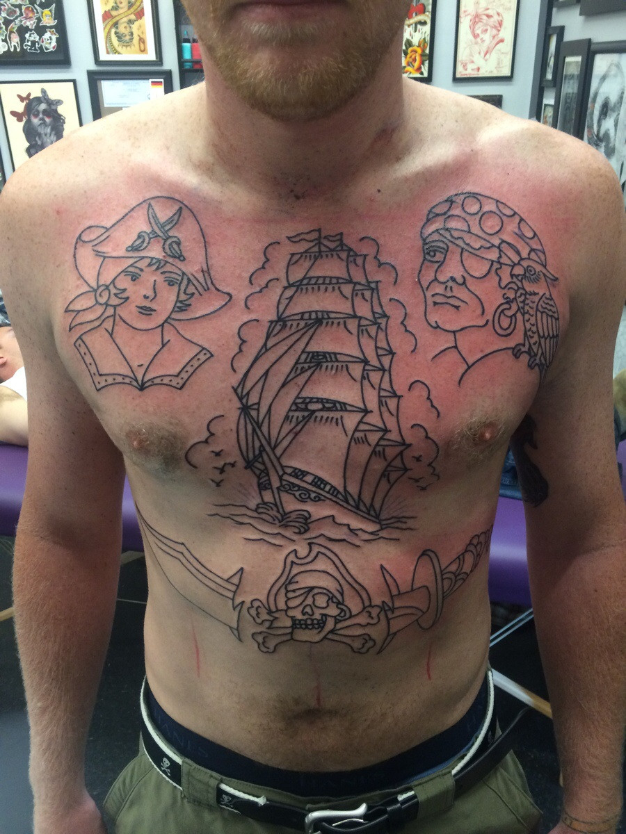 1st Session On This Pirate Themed Chest Piece Nate Moretti within sizing 900 X 1200