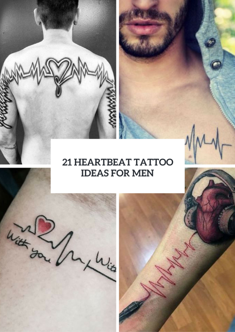 21 Touching Heartbeat Tattoo Ideas For Men Styleoholic throughout measurements 775 X 1096