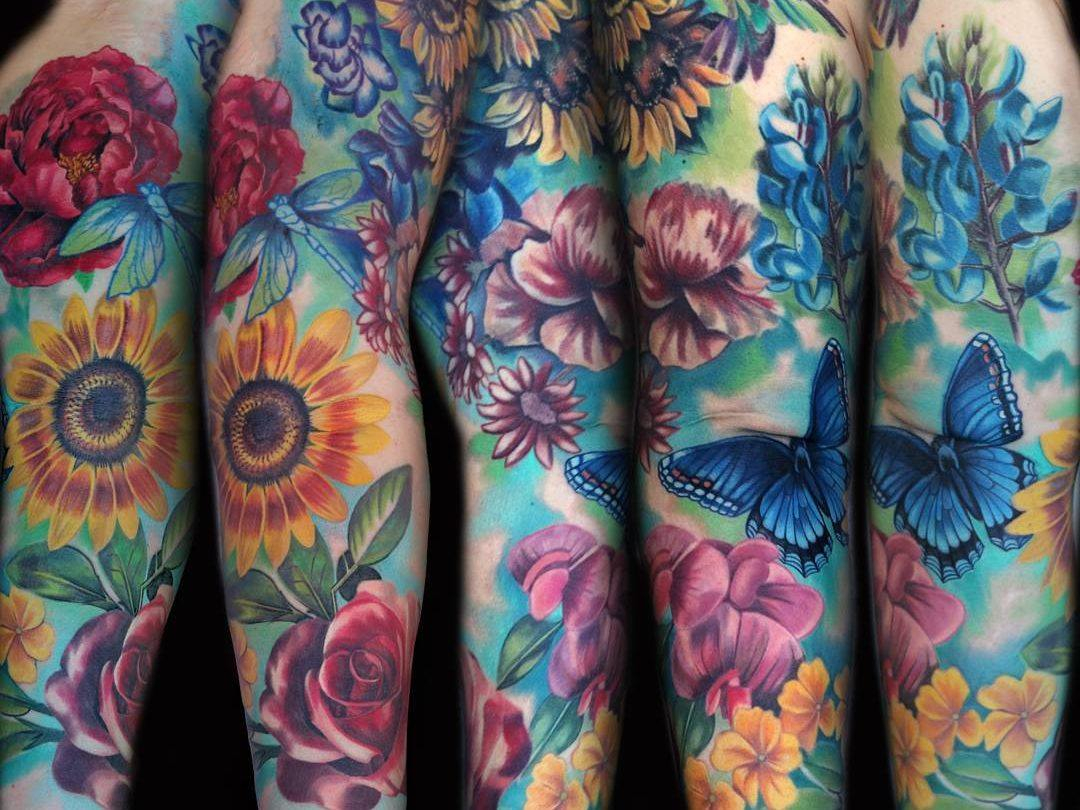 25 Beautiful Flowers Sleeve Tattoos Tattoozza pertaining to size 1080 X 810