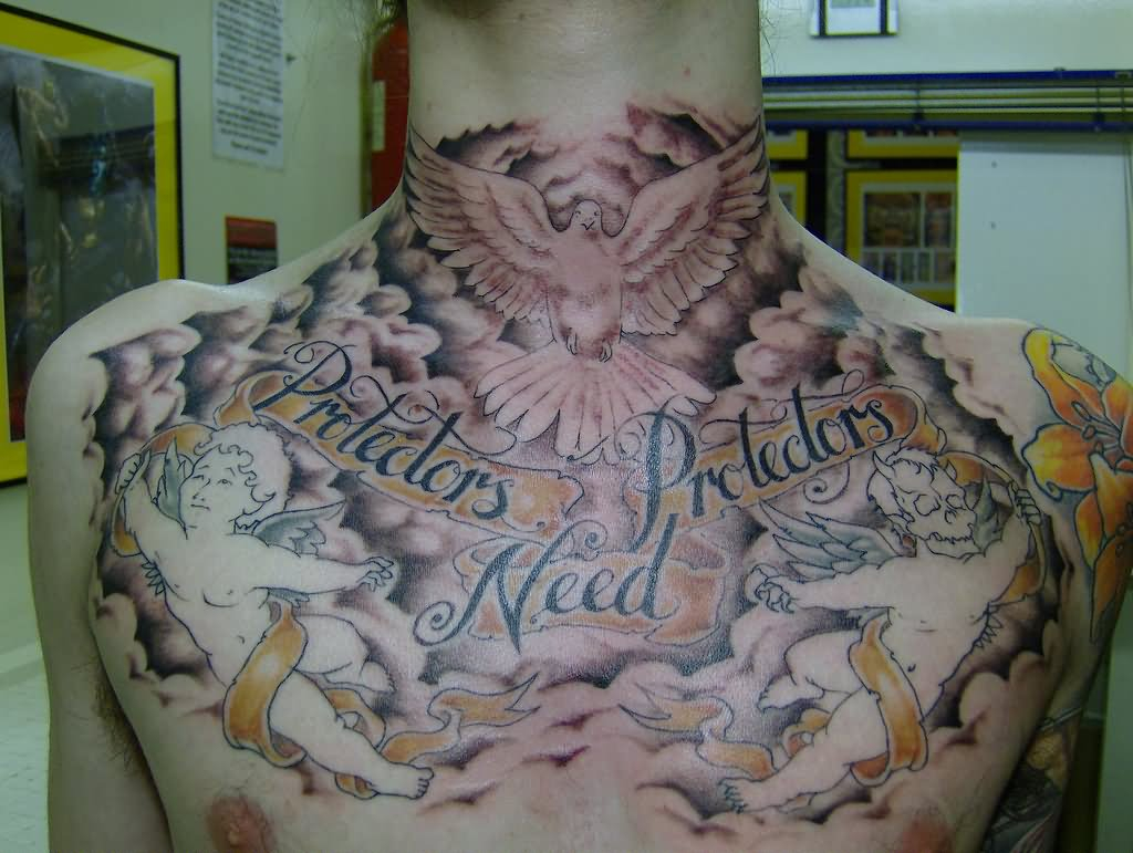 25 Nice Clouds Chest Tattoos for sizing 1024 X 771