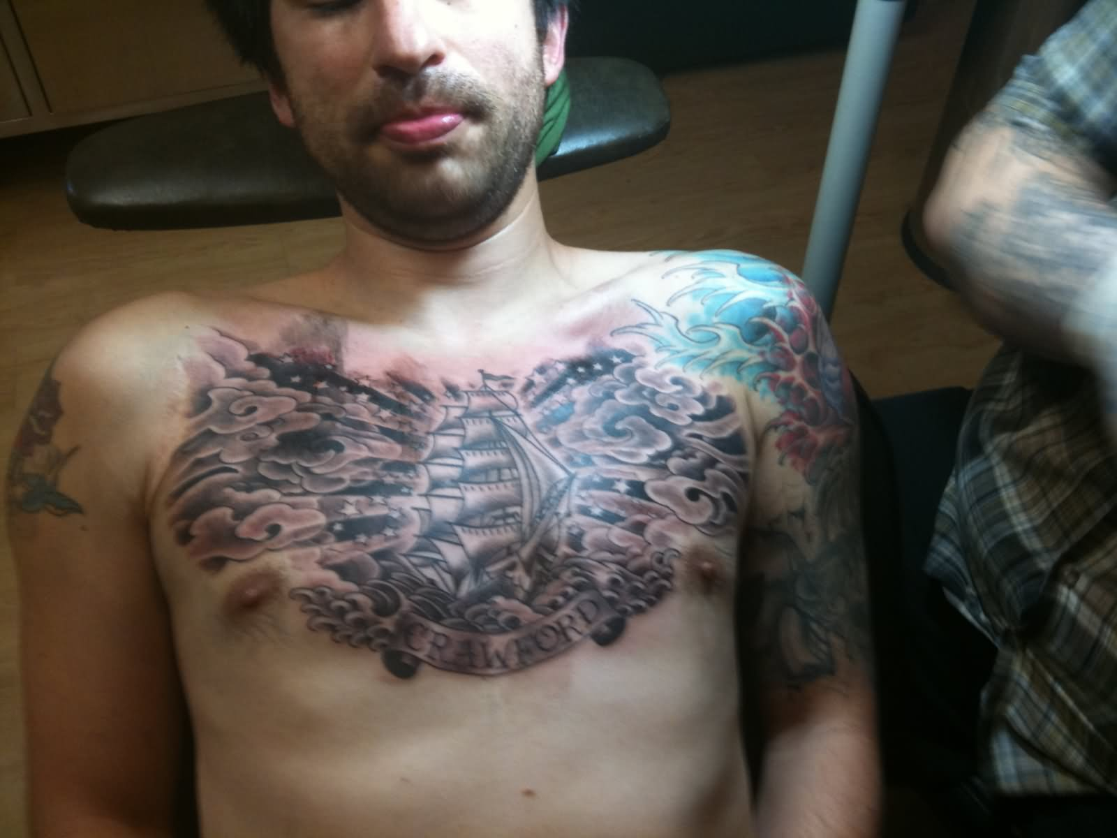 25 Nice Clouds Chest Tattoos in proportions 1600 X 1200