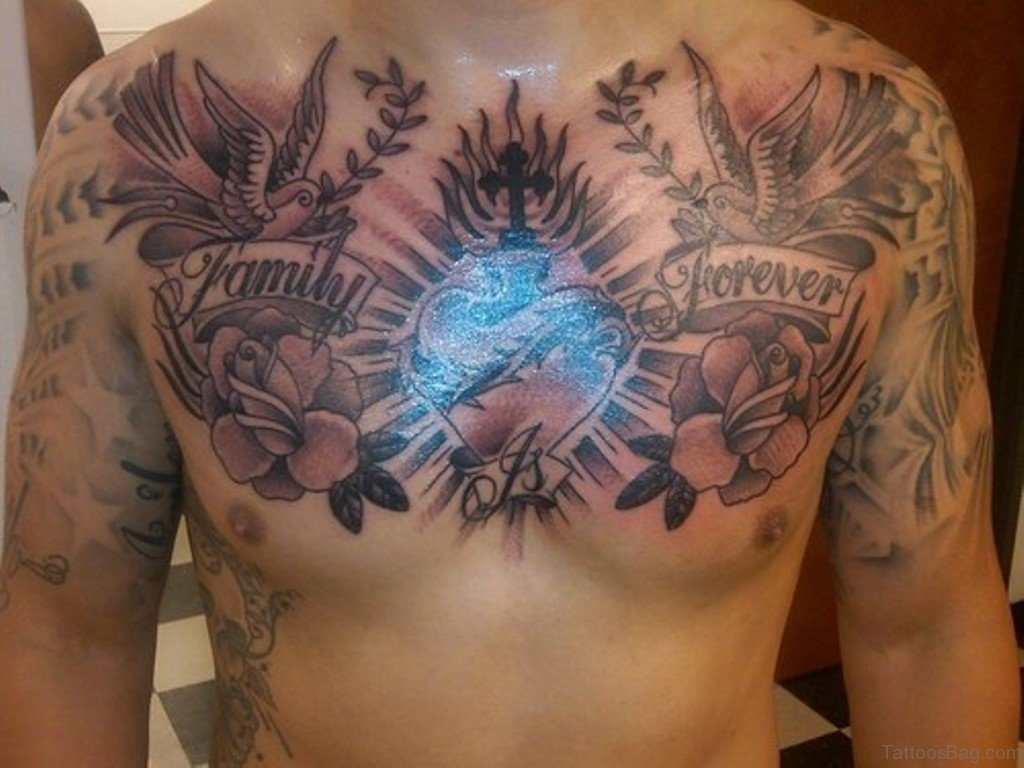 27 Family Wording Tattoos On Chest pertaining to size 1024 X 768