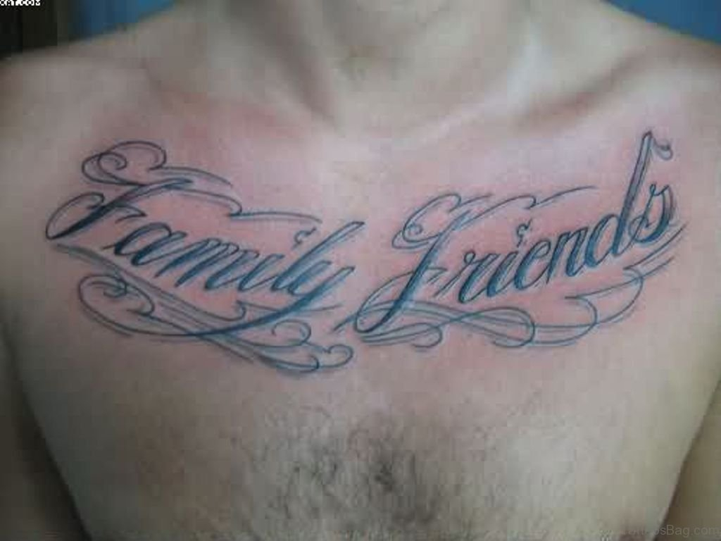 27 Family Wording Tattoos On Chest throughout measurements 1024 X 768