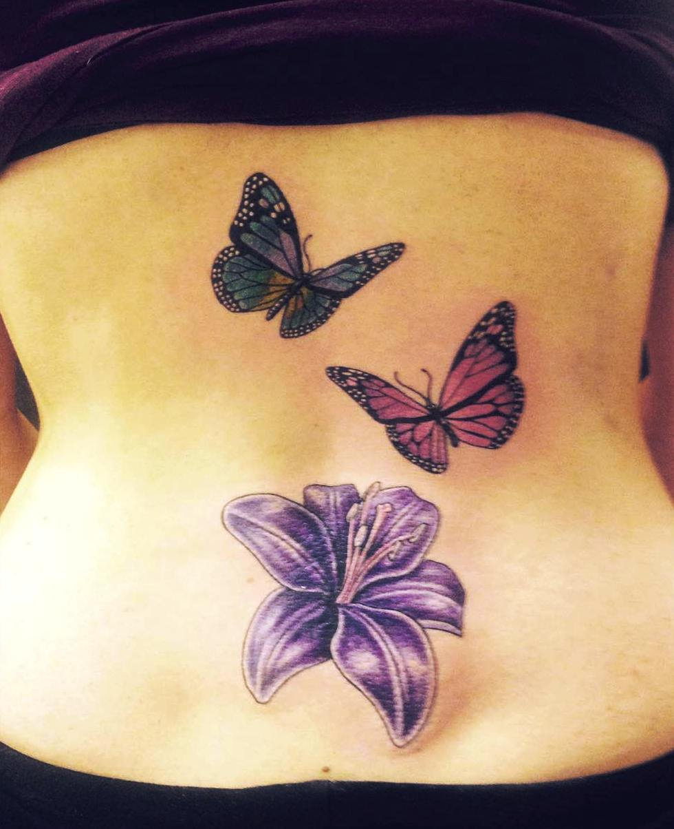 Tattoo Butterfly And Flowers • Arm Tattoo Sites