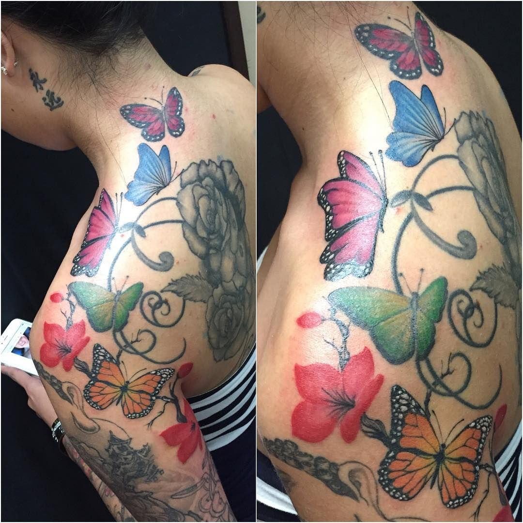 28 Awesome Butterfly Tattoos With Flowers That Nobody Will Tell You throughout sizing 1080 X 1080