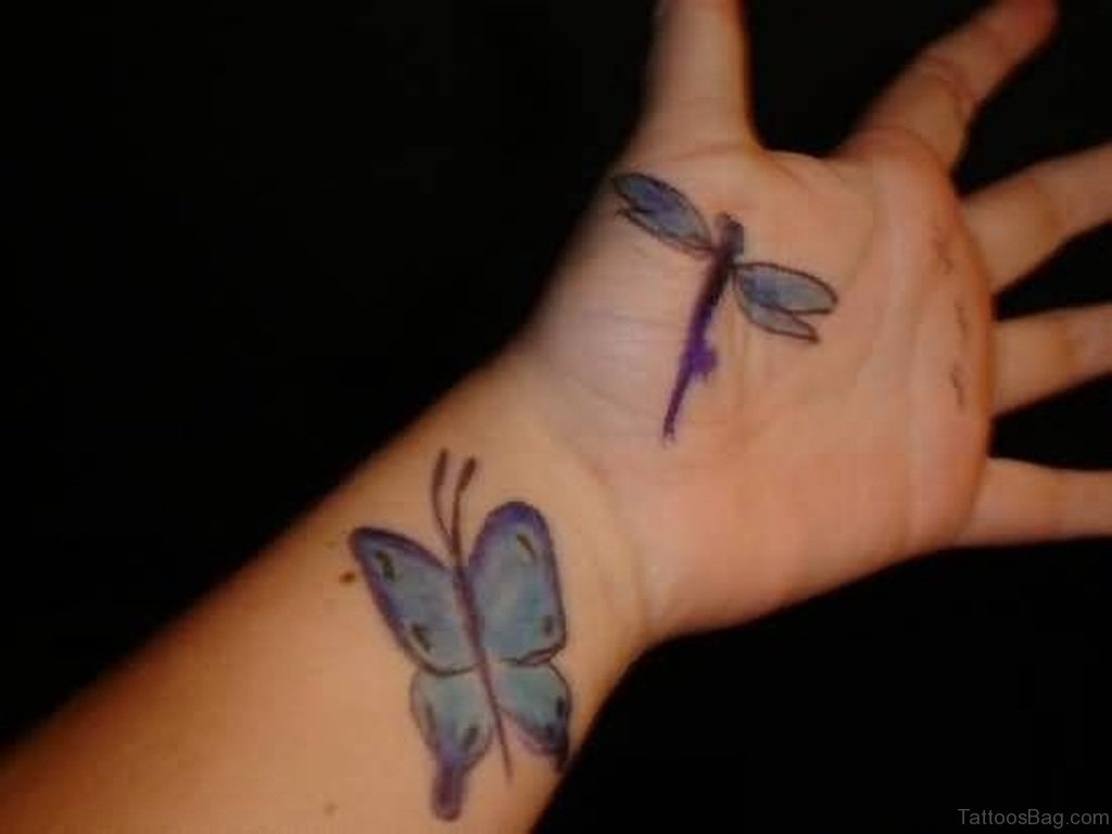 28 Extreme Dragonfly Tattoos For Wrist throughout size 1024 X 768