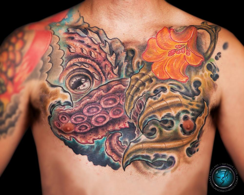 29 Octopus Tattoos On Chest with regard to proportions 1000 X 800