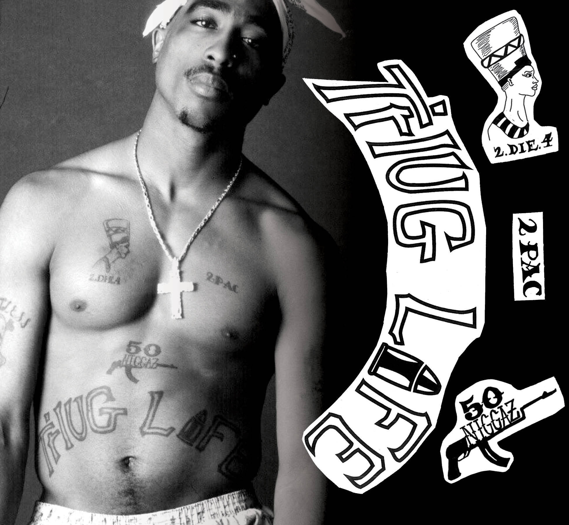 2pac Chest Tattoos Hip Hop Temporary Tattoo Replica Rapper Etsy inside proportions 1950 X 1800