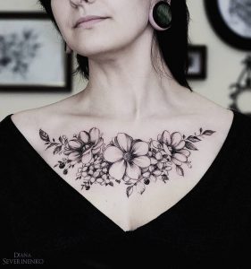 30 Chest Tattoos For Women That Draw Approving Eyes Chest within sizing 1080 X 1153