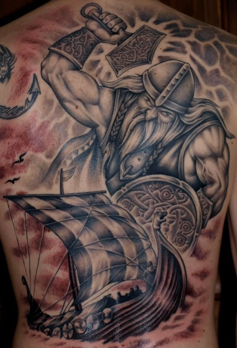 30 Incredible Viking Ship Tattoos with regard to size 800 X 1177