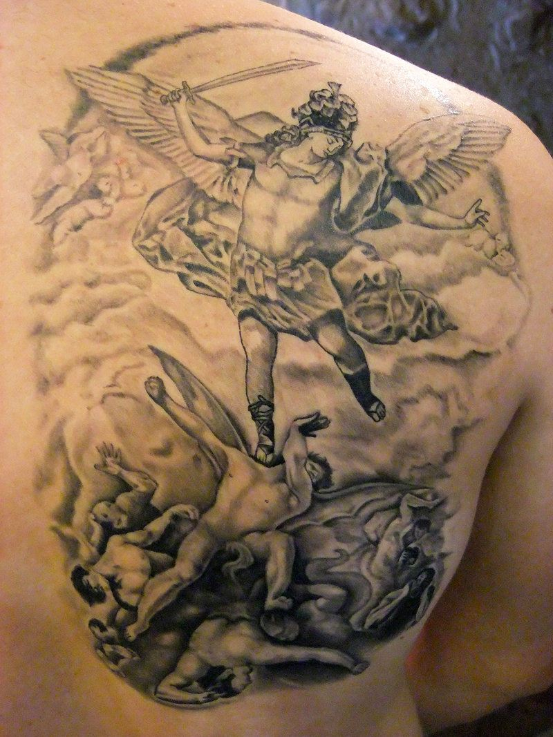 30 Saint Michael Tattoos With Powerful Religious Meanings Tattoos Win within proportions 800 X 1067
