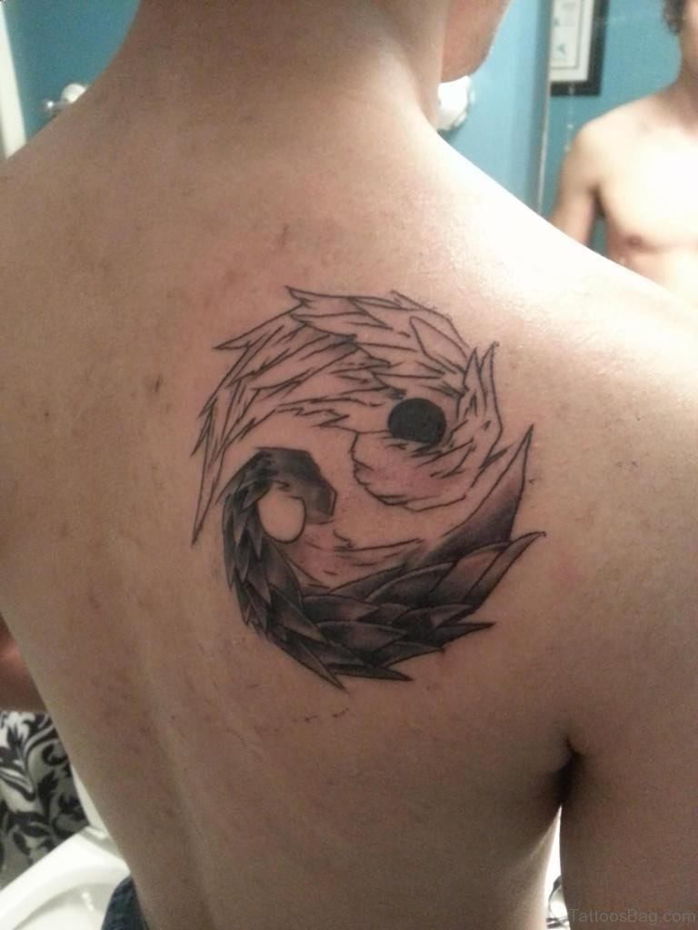 30 Trendy Yin Yang Shoulder Tattoos regarding size 768 X 1024