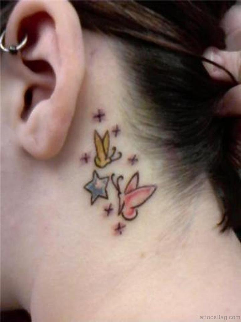 32 Best Butterfly Neck Tattoo Designs for proportions 768 X 1024