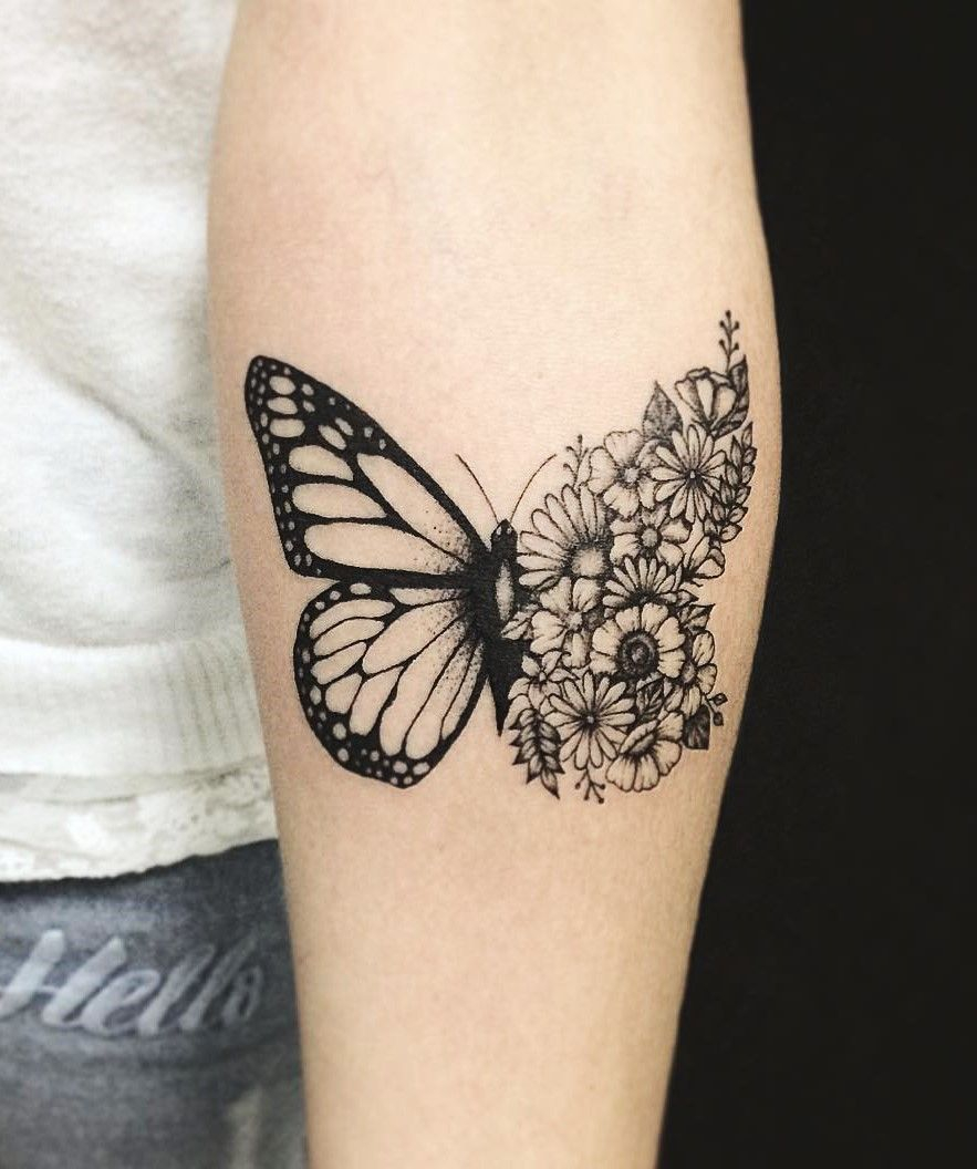 Flower Butterfly Tattoo Arm Tattoo Sites