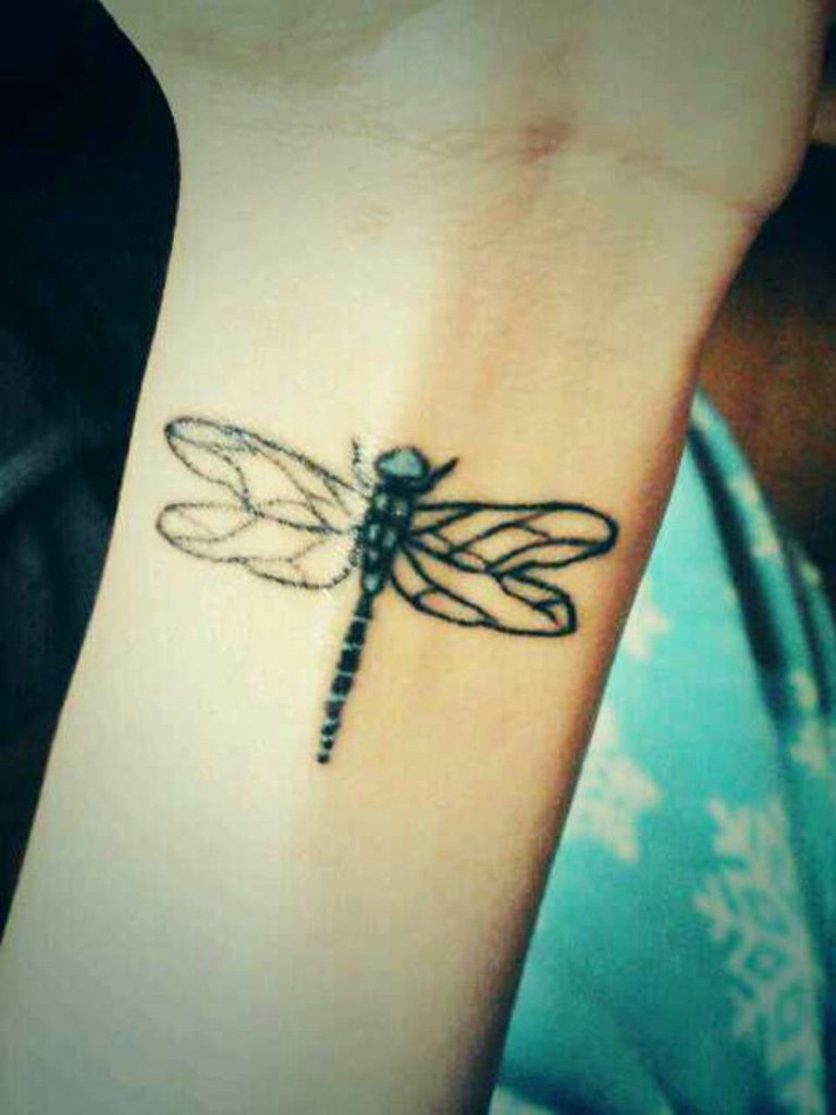 32 Stylish Wrist Dragonfly Tattoos in size 768 X 1024