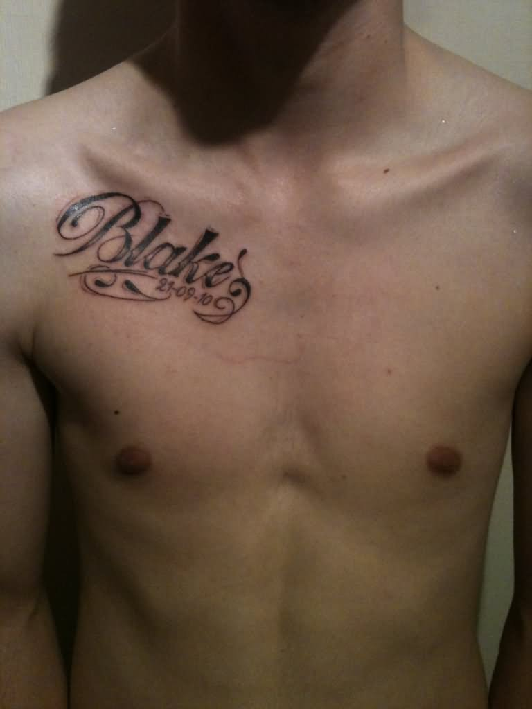 38 Name Tattoos On Chest with regard to dimensions 768 X 1024