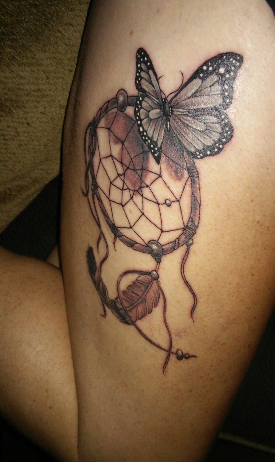 3d Butterfly And Dream Catcher Tattoo Tattoos Tattoos Dream pertaining to measurements 904 X 1518