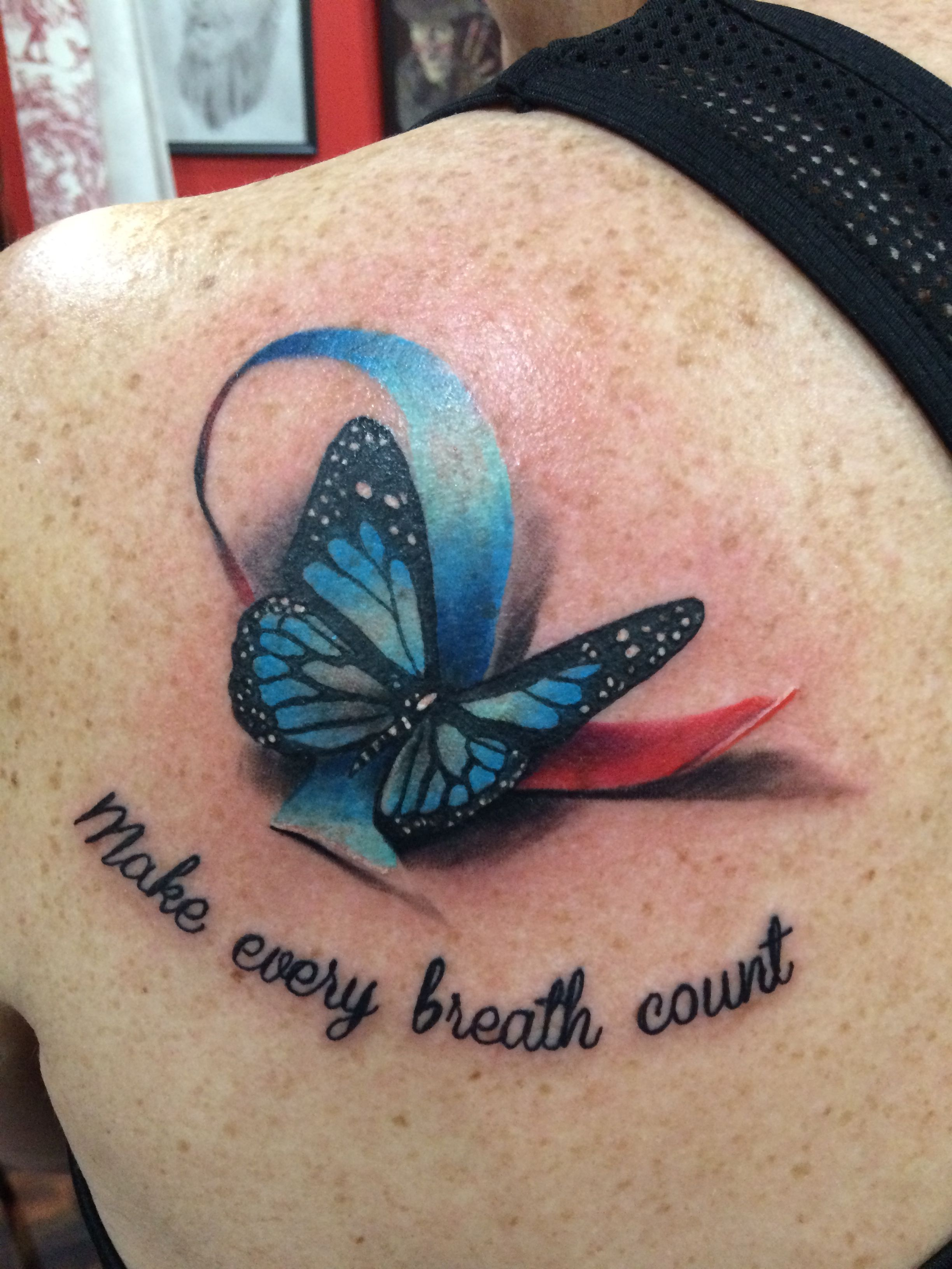 3d Butterfly Tattoo In Memory Of My Dad Pulmonaryfibrosis Tattoo within dimensions 2448 X 3264