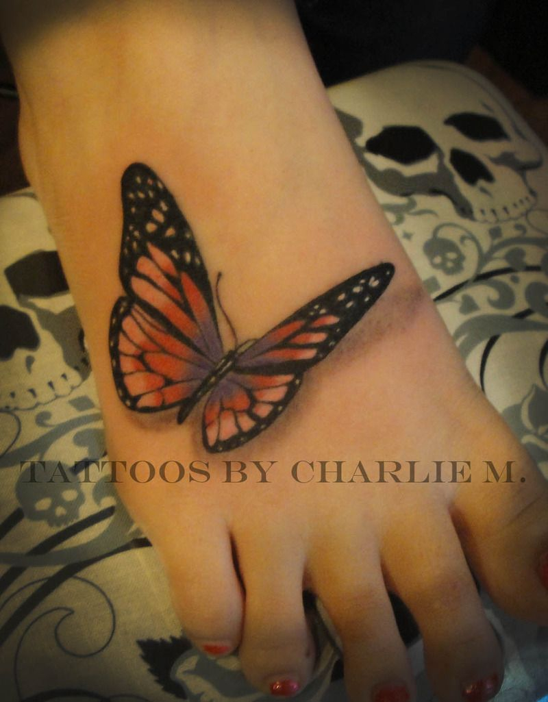 3d Butterfly Tattoos For Women Butterfly On Foot Butterfly inside proportions 800 X 1025