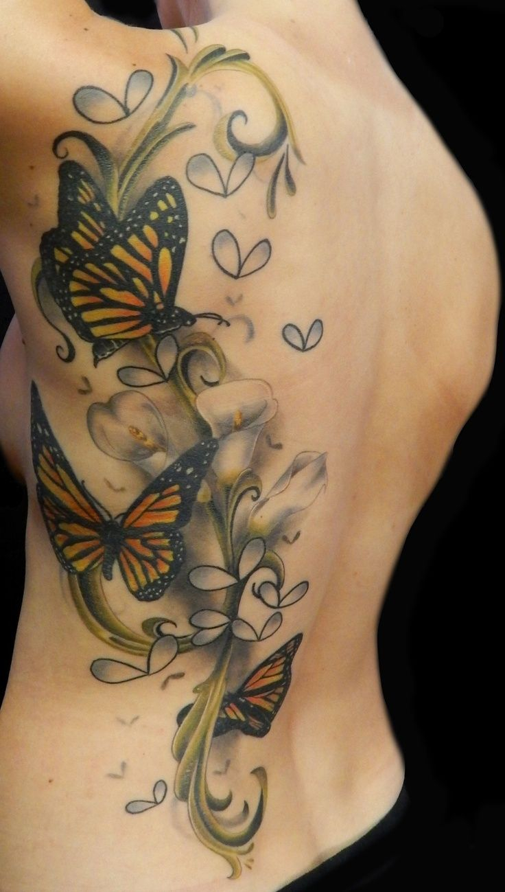 3d Butterfly Tattoos Monarch Butterfly Tattoo Brandon Collins in proportions 736 X 1299