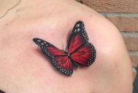 3d Monarch Tattoo On Collar Bone with regard to size 1080 X 1080