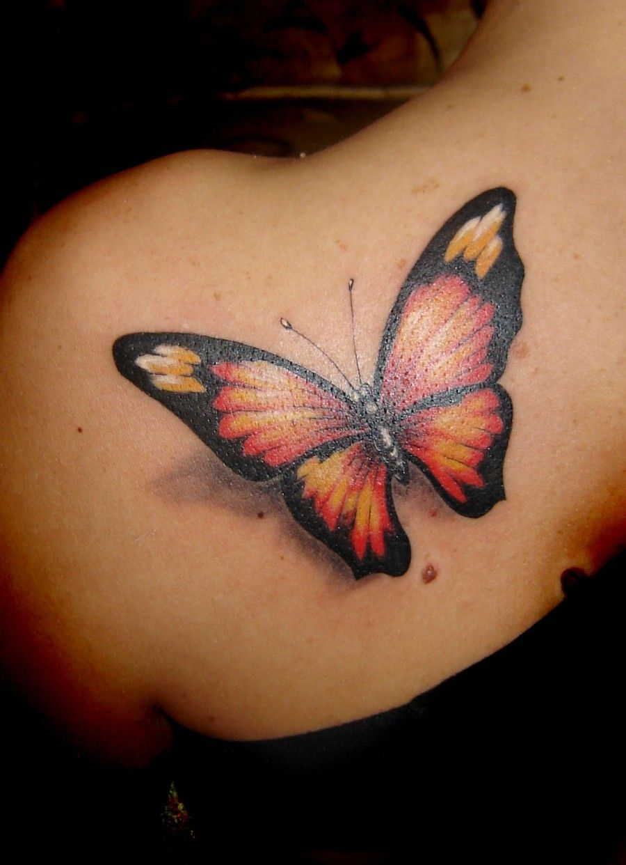 3d Tattoos Art Gallery Beautiful 3d Butterfly Tattoo Design For pertaining to measurements 900 X 1242