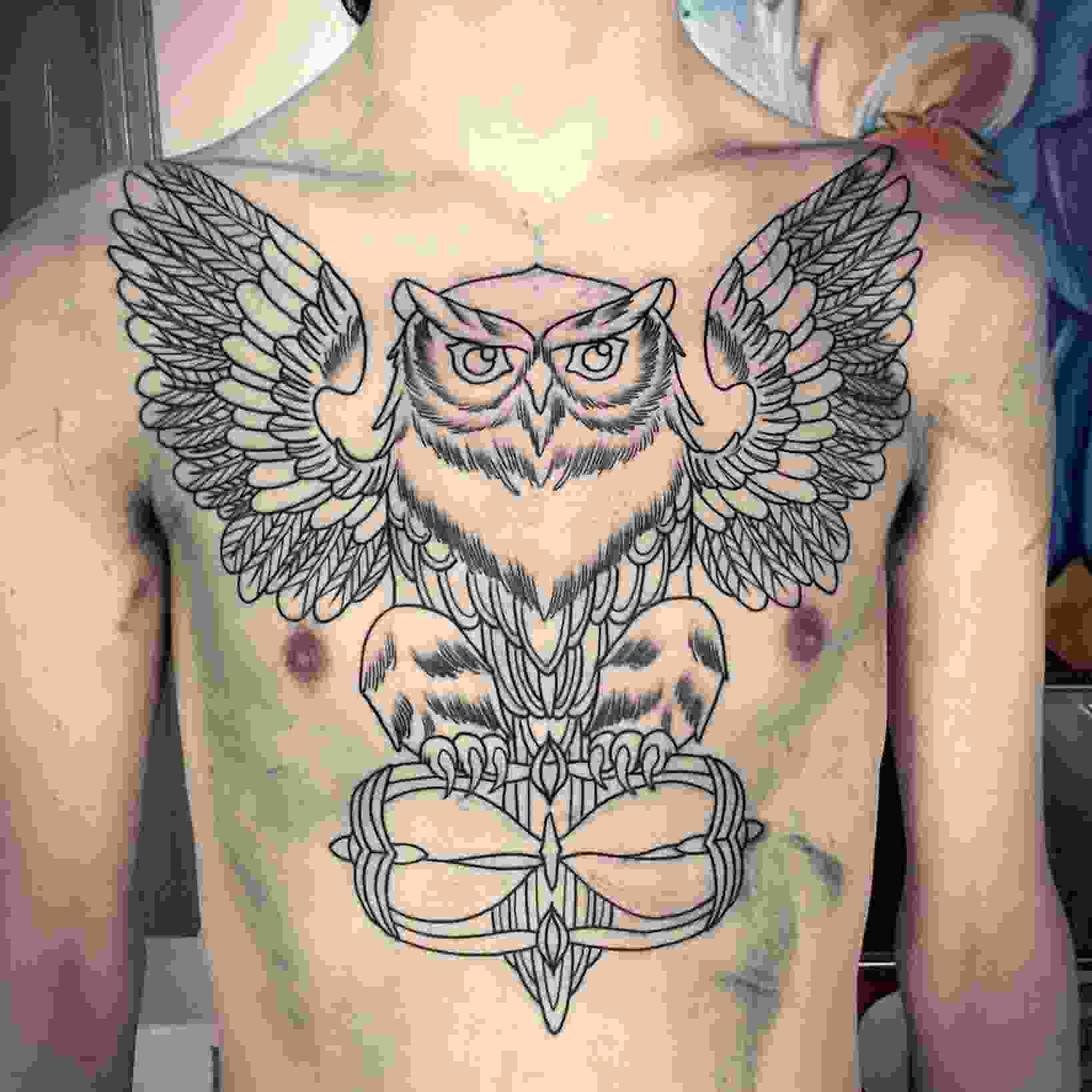 40 Fantastic Owl Hourglass Tattoos pertaining to dimensions 1638 X 1638