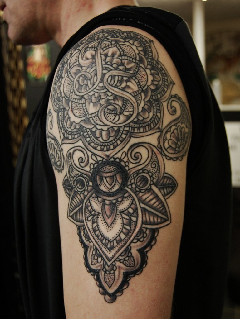 40 Paisley Pattern Tattoos On Sleeve throughout size 769 X 1024