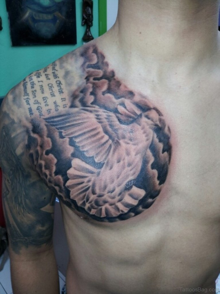 40 Ultimate Dove Tattoos For Chest for dimensions 768 X 1024