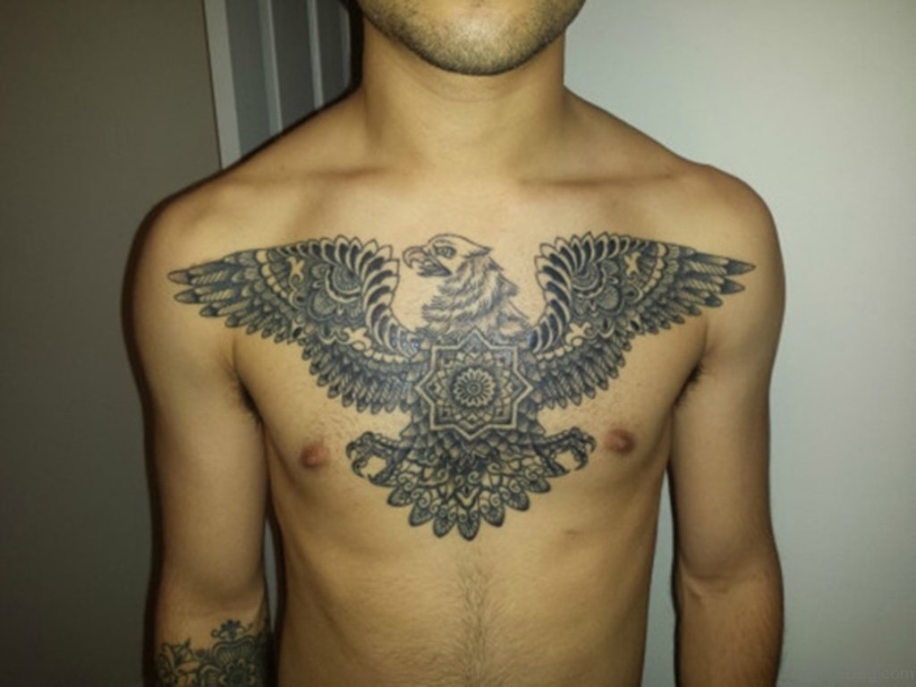 41 Realistic Eagle Tattoos On Chest inside size 1024 X 768