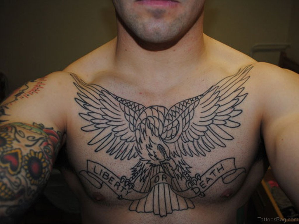 41 Realistic Eagle Tattoos On Chest pertaining to size 1024 X 768