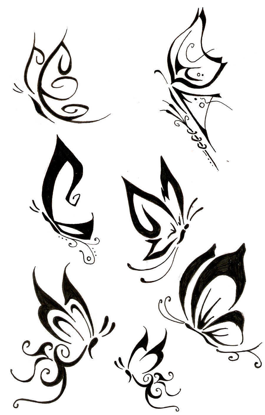 45 Tribal Butterfly Tattoo Designs within size 900 X 1409