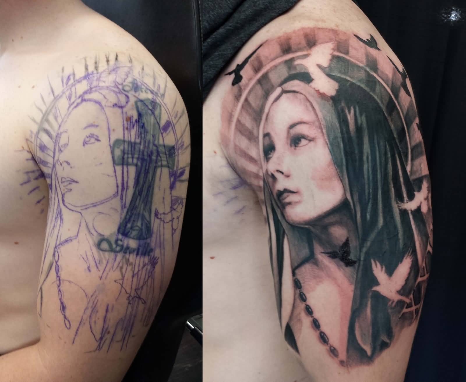 47 Religious Virgin Mary Tattoos intended for dimensions 1600 X 1314