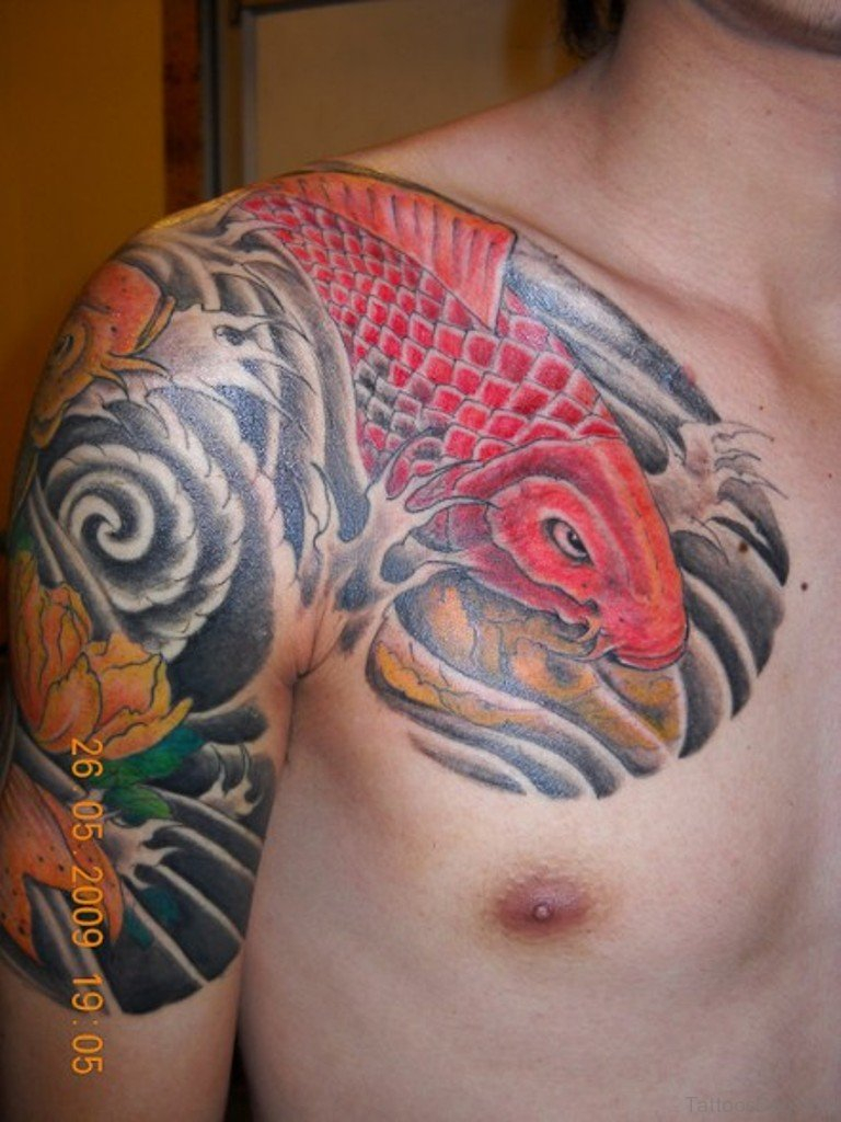 48 Magnificent Fish Tattoos Designs On Chest with regard to sizing 768 X 1024