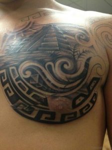 50 Classy Aztec Tattoos Designs On Chest in proportions 768 X 1024