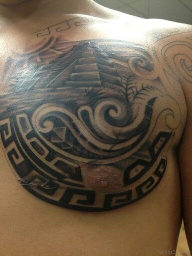 50 Classy Aztec Tattoos Designs On Chest in proportions 768 X 1024